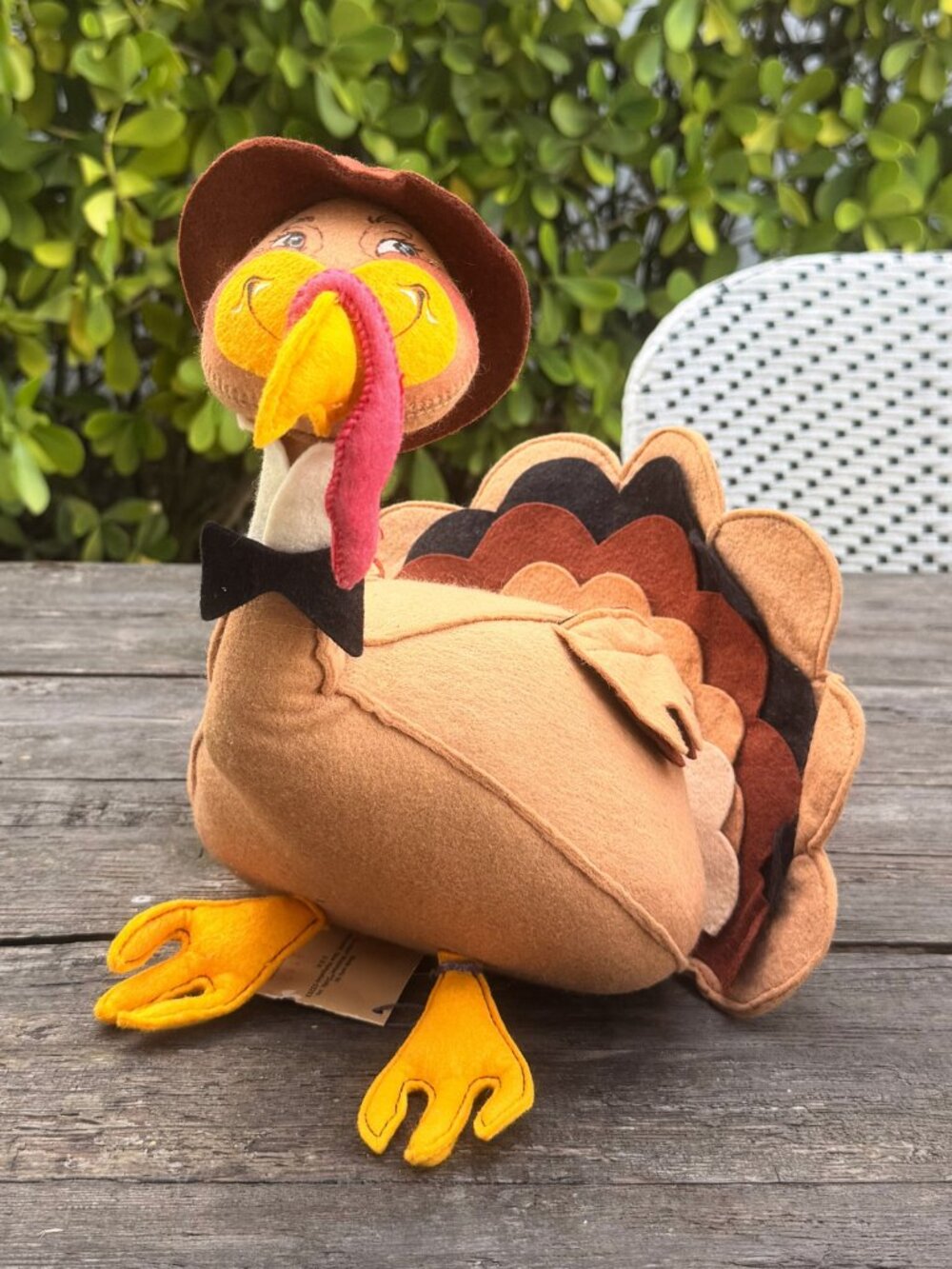 Annalee 1990 Thanksgiving Pilgrim Turkey  Mobilitee Doll 12” Fall Harvest Decor